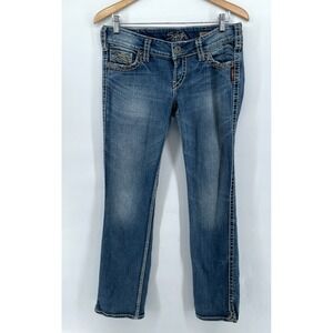 Silver Jeans Womens 32/31 Blue Mckenzie Slim Bootcut‎ Low Rise Pockets Logo